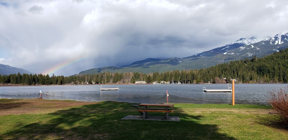 Lake front and rainbox